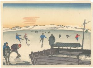 <strong>Nakanishi Yoshio</strong><br>View of Skating at Lake Suwa