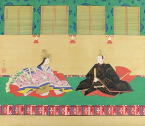 /Scroll Painting : Hinamatsuri Dolls[自筆画幅　雛図]