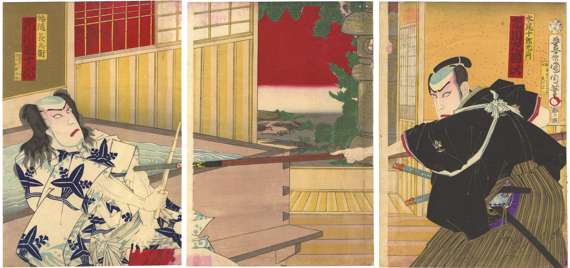 Kunichika “Kabuki Scene from Kiwametsuki Banzui Chobei”／