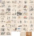 <strong>Kitazawa Rakuten, Okamoto Ippei, Maekawa Senpan, Tanaka Hisara and Other Artists</strong><br>肉筆漫画開国六十年史図絵