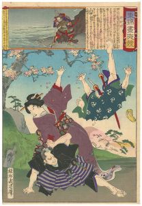 Chikanobu/Embroidery Pictures, Comparison of the Day and the Night / #20 Princess Sarashina[東錦昼夜競　更科姫]