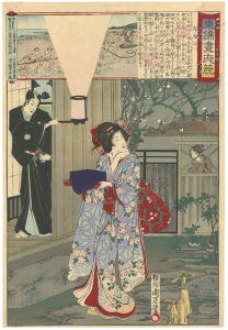 Chikanobu/Edo Embroidery Pictures, Comparison of the Day and the Night / #24 Tokugawa Hidetada[東錦昼夜競　秀忠公]