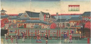 Toyoshige II/View of the Steam Engine at Takashima-cho, Yokohama[横浜新海地高嶋町鉄道之真景]