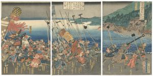 国芳｢源平盛衰記　阿波国勝浦合戦｣
