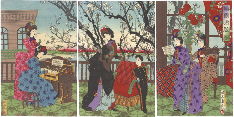 Chikanobu “Picture of Songs and Plum Blossom”／