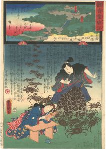 Hiroshige II / Toyokuni III/The Miracles of Kannon /Saigoku Series[観音霊験記　西国順礼 十番 山城三室戸寺・農女]