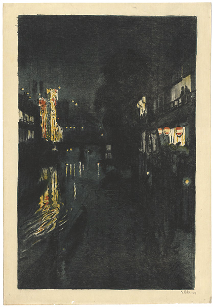 Oda Kazuma “Sight in Osaka / Night View of Dotonbori River ”／