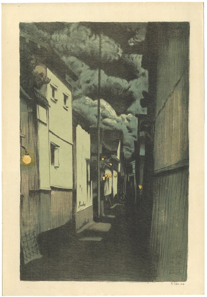 Oda Kazuma “Sight in Osaka / Row House in a Back Alley (Moonlight Night) ”／