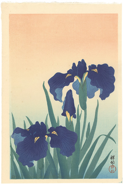 Ohara Koson(Shoson) “Rabbit-ear Iris”／