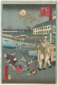 Ikkei/36 Humorous Views of Tokyo / Tsukiji Navy School[東京名所三十六戯撰　つきし海軍所]