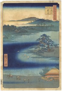 Hiroshige I/100 Views of Edo  / Kesakake Pine at Senzoku Pond[名所江戸百景　千束の池袈裟懸松]