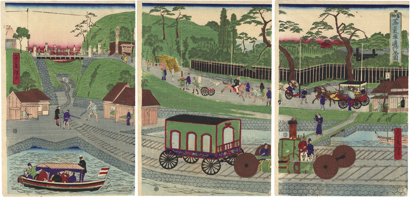 Hiroshige II “The Takanawa Steam Railway”／