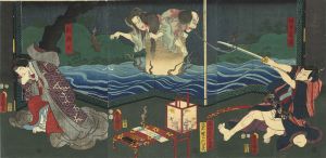 Toyokuni III/Kabuki Scene from Nanitakashi Temariuta Jitsuroku[松高手毬諷実録]