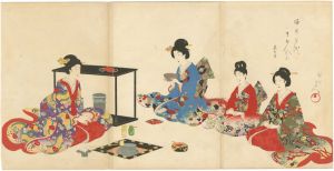 周延｢徳川時代　貴婦人の図　茶の湯｣