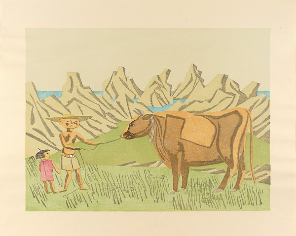 Maekawa Senpan “Red Cattle at Seashore”／