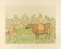 <strong>Maekawa Senpan</strong><br>Red Cattle at Seashore