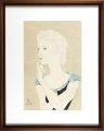 <strong>Fujita Tsuguharu (Leonard Foujita)</strong><br>Woman in Blue Dress