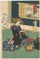 <strong>Kunichika</strong><br>新吉原角町 中万字屋楼上浜村座敷の図