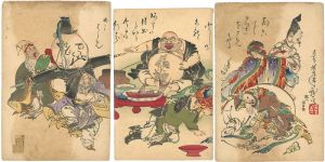 Yoshitoshi/7 Lucky Gods[七福神酒宴之図]