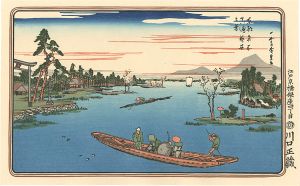 Hiroshige/Famous Views of the Eastern Capital / A View of Late Spring at Masaki 【Reproduction】[東都名所　真崎暮春之景 【復刻版】]