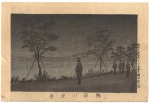 Yasuji,Tankei/True Pictures of Famous Places of Tokyo / Night View of Sumidagawa River[東京真画名所図解　隅田川夜景]