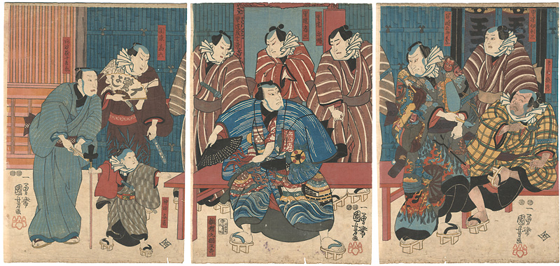 Kuniyoshi “Kabuki Play: Kotoba no Hana Momiji no Yozakari”／