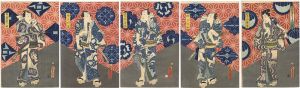 Toyokuni III/Kabuki Prints : set of 5[あつ満のわか手五人男]