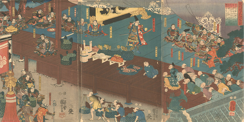 Kuniyoshi “Ashikaga Takauji's Judging Scene”／