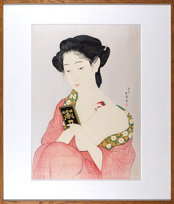 Hashiguchi Goyo “Woman Applying Makeup 【Reproduction】”／