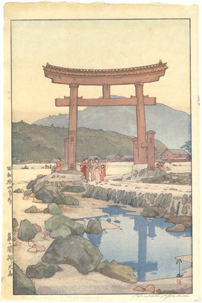 Yoshida Hiroshi “Benten Island, Nezugaseki, in Yamagata ”／