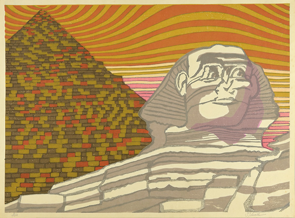 Tokuriki Tomikichiro “Sphinx & Pyramid”／