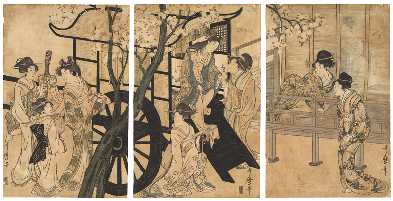 Utamaro “Ox-drawn Carriage”／