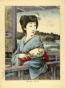 Yabusaki Yoshiiro/A Beautiful Lady at Shinobazu Pond[不忍ノ令嬢]