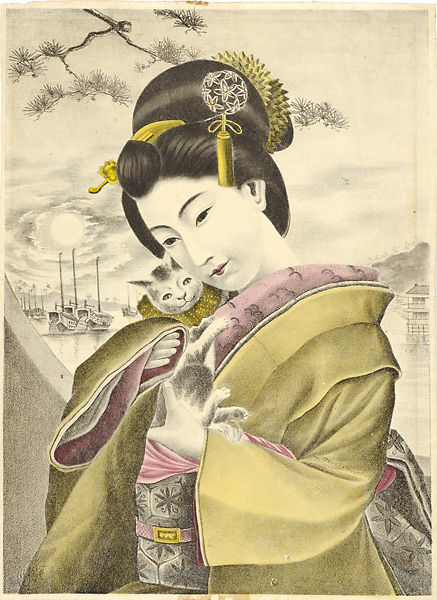 Unknown “Beauty Holding a Cat (tentative title)”／