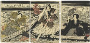 Kunisada I/Kabuki Scene from Sumidagawahananogoshozome[隅田川花御所染]