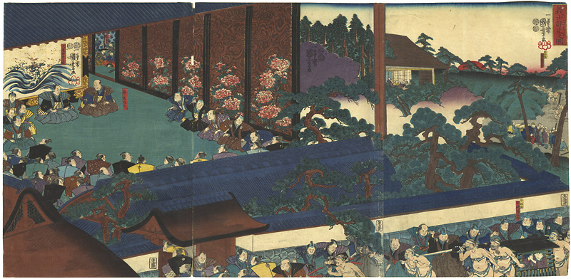 Kuniyoshi “47 Ronin in Council in Their Lord's Palace”／