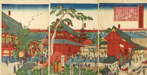 Kunitoshi/Famous Views of Edo / Asakusa Kannon Temple[東京名所之内　浅草正観世音]