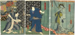Toyokuni III/Kabuki Scene from Ami Moyou Tourou KikuKiri[網模様灯篭菊桐]