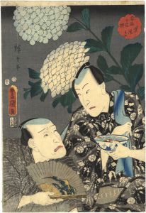Toyokuni III ・ Hiroshige I/[當世十花撰　紫陽花]