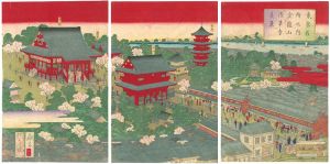 Nobuyasu/Famous places in Tokyo / The View of  Kinryuzan Senso-ji Temple[東京名所之内　金龍山浅草寺真景]