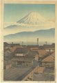 <strong>Kawase Hasui</strong><br>Morning at Moto-yoshiwara 