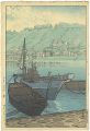 <strong>Kawase Hasui</strong><br>The Port of Habu, Oshima