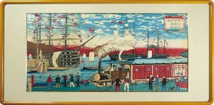 Hiroshige III/[横浜海岸鉄道蒸気車図]