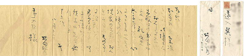 Yasuda Yukihiko “Letter from Yasuda Yukihiko to Ennyu Tatsumi”／