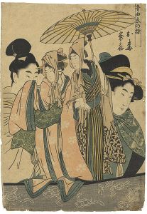 Utamaro/Manipulations of Love with Musical Accompaniment / Oume and Kumenosuke[音曲恋の操 お梅　粂之介]