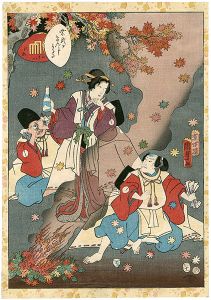 Kunisada II/Lady Murasaki's Genji Cards / Suzumushi[紫式部げんじかるた　三十八　鈴虫　]