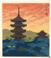 <strong>Tokuriki Tomikichiro</strong><br>Evening Landscape of Kyoto