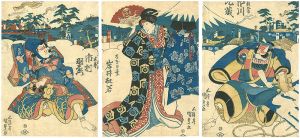 Kunisada I/Kabuki print	[芝居絵]