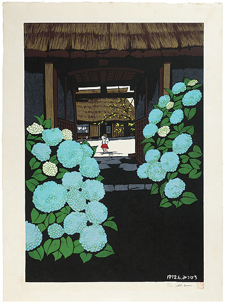 Unno Mitsuhiro “Gate with Hydrangea”／