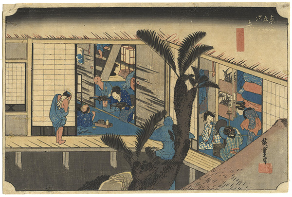 Hiroshige I “53 Stations of Tokaido / Akasaka”／